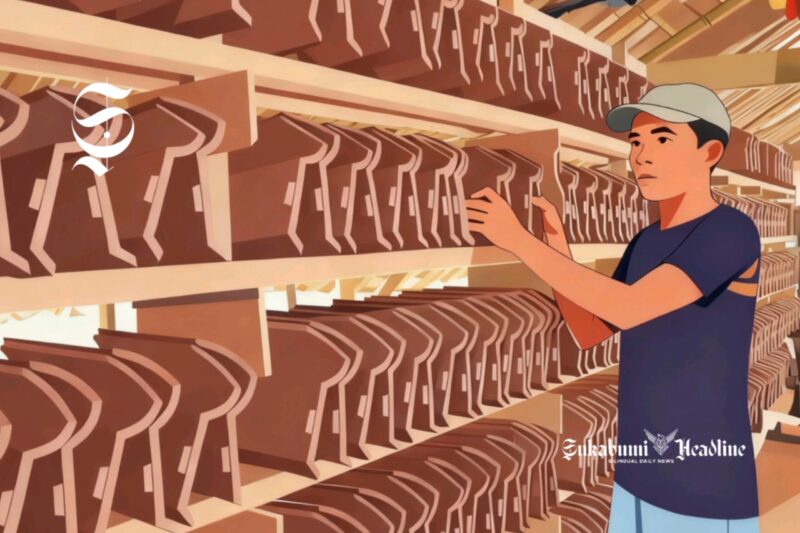 Ilustrasi pengrajin genteng - sukabumiheadline.com