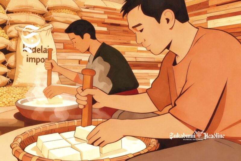 Ilustrasi pengrajin industri kecil tahu - sukabumiheadline.com