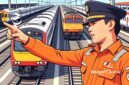 Ilustrasi penjaga pintu perlintasan kereta api - sukabumiheadline.com