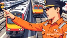 Ilustrasi penjaga pintu perlintasan kereta api - sukabumiheadline.com