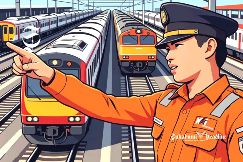 Ilustrasi penjaga pintu perlintasan kereta api - sukabumiheadline.com