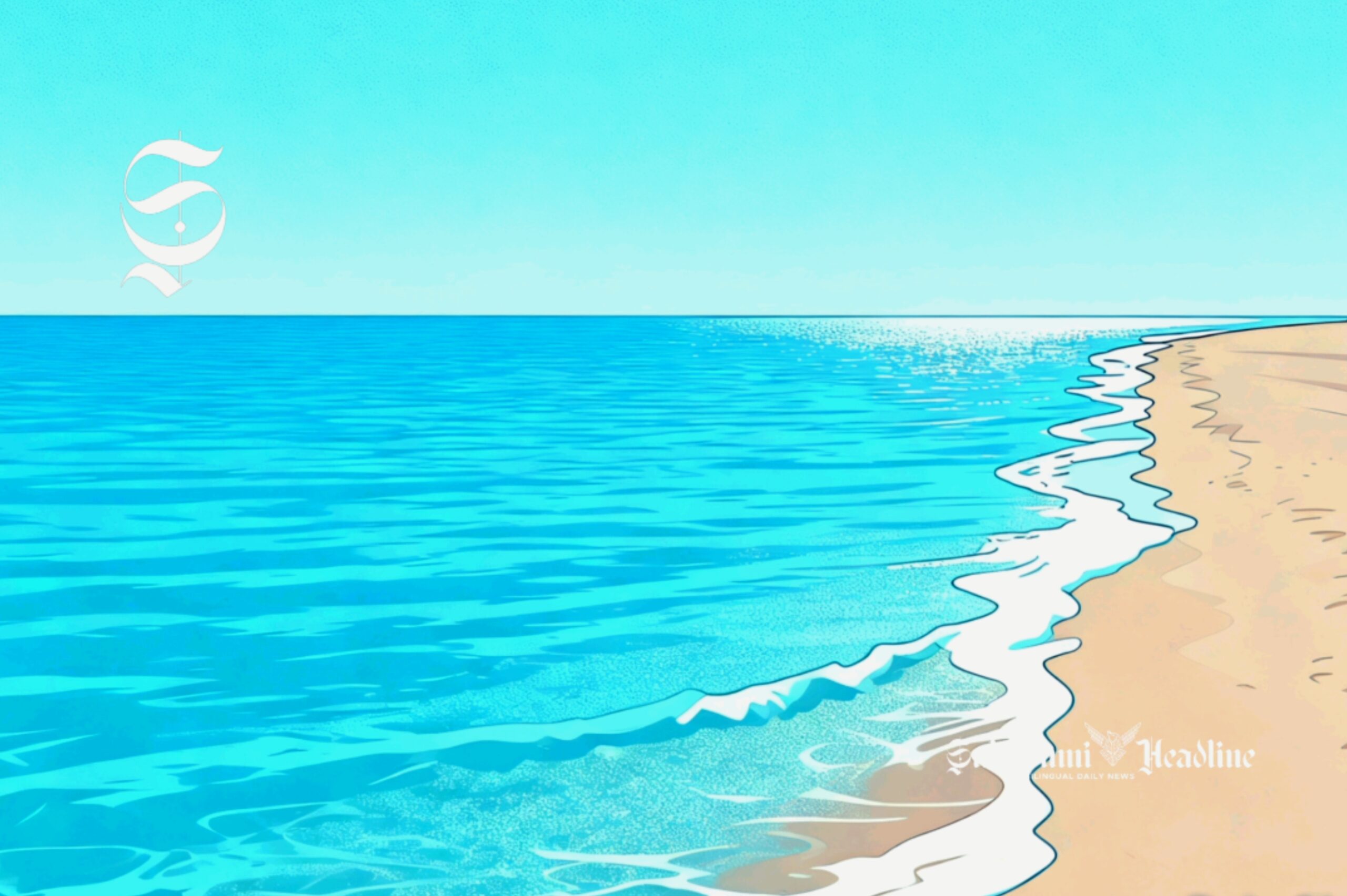 Ilustrasi pertemuan lautan dan daratan pantai atau 0 MDPL sukabumiheadline.com scaled