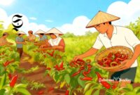 Ilustrasi petani cabai keriting - sukabumiheadline.com