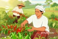 Ilustrasi petani cabai rawit - sukabumiheadline.com