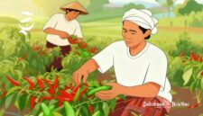 Ilustrasi petani cabai rawit - sukabumiheadline.com