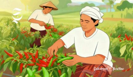 Ilustrasi petani cabai rawit - sukabumiheadline.com