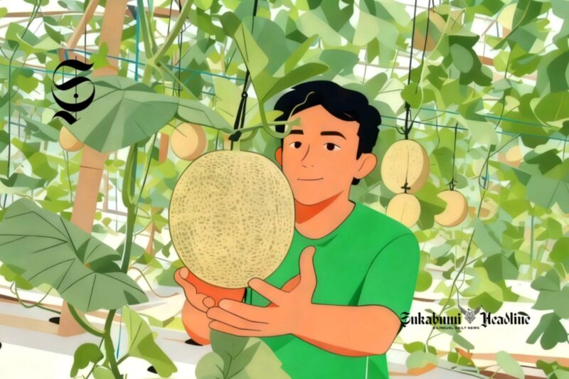 Ilustrasi petani melon - sukabumiheadline.com