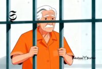 Ilustrasi pria lansia di dalam penjara - sukabumiheadline.com