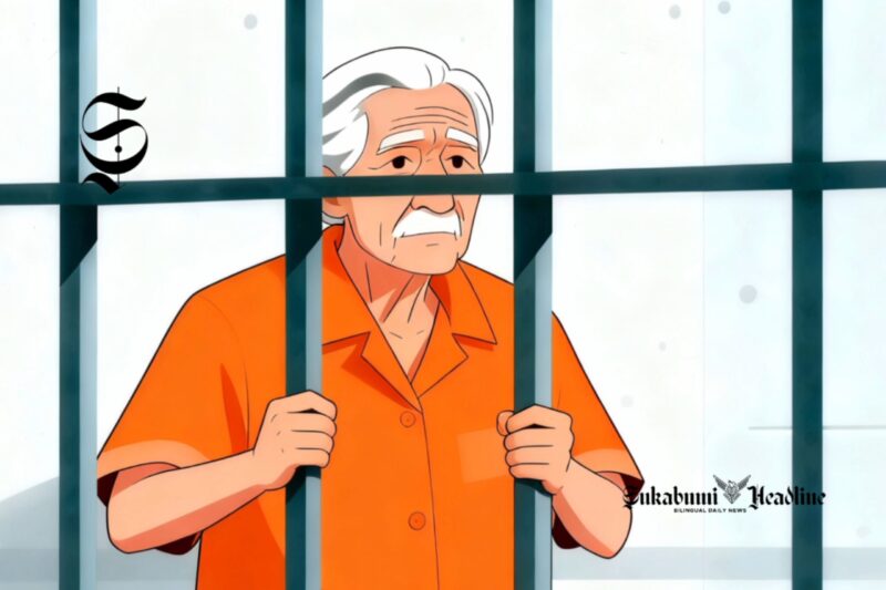 Ilustrasi pria lansia di dalam penjara - sukabumiheadline.com