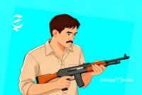 Ilustrasi pria memegang senapan - sukabumiheadline..com