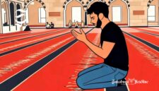 Ilustrasi seorang Muslim sedang berdoa di dalam masjid - sukabumiheadline.com