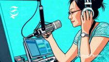 Ilustrasi seorang penyiar radio sedang on-air - sukabumiheadline.com