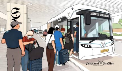 Ilustrasi shuttle bus jurusan Sukabumi Jakarta sukabumiheadline.com