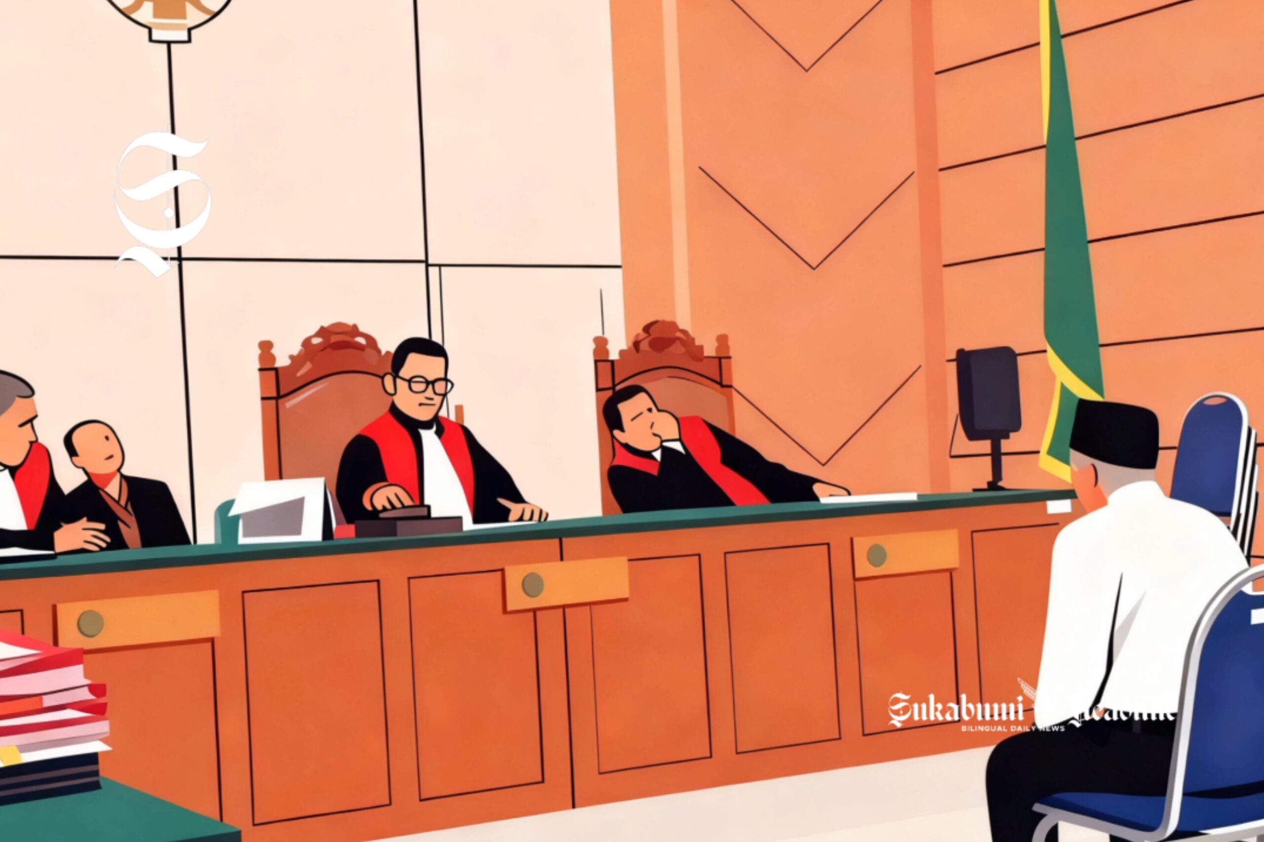 Hukuman pidana bagi lansia dalam KUHP baru menurut MA 1 Ilustrasi sidang dengan terpidana pria di pengadilan Indonesia - sukabumiheadline.com