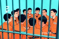 Ilustrasi tahanan polisi di dalam sel - sukabumiheadline.com