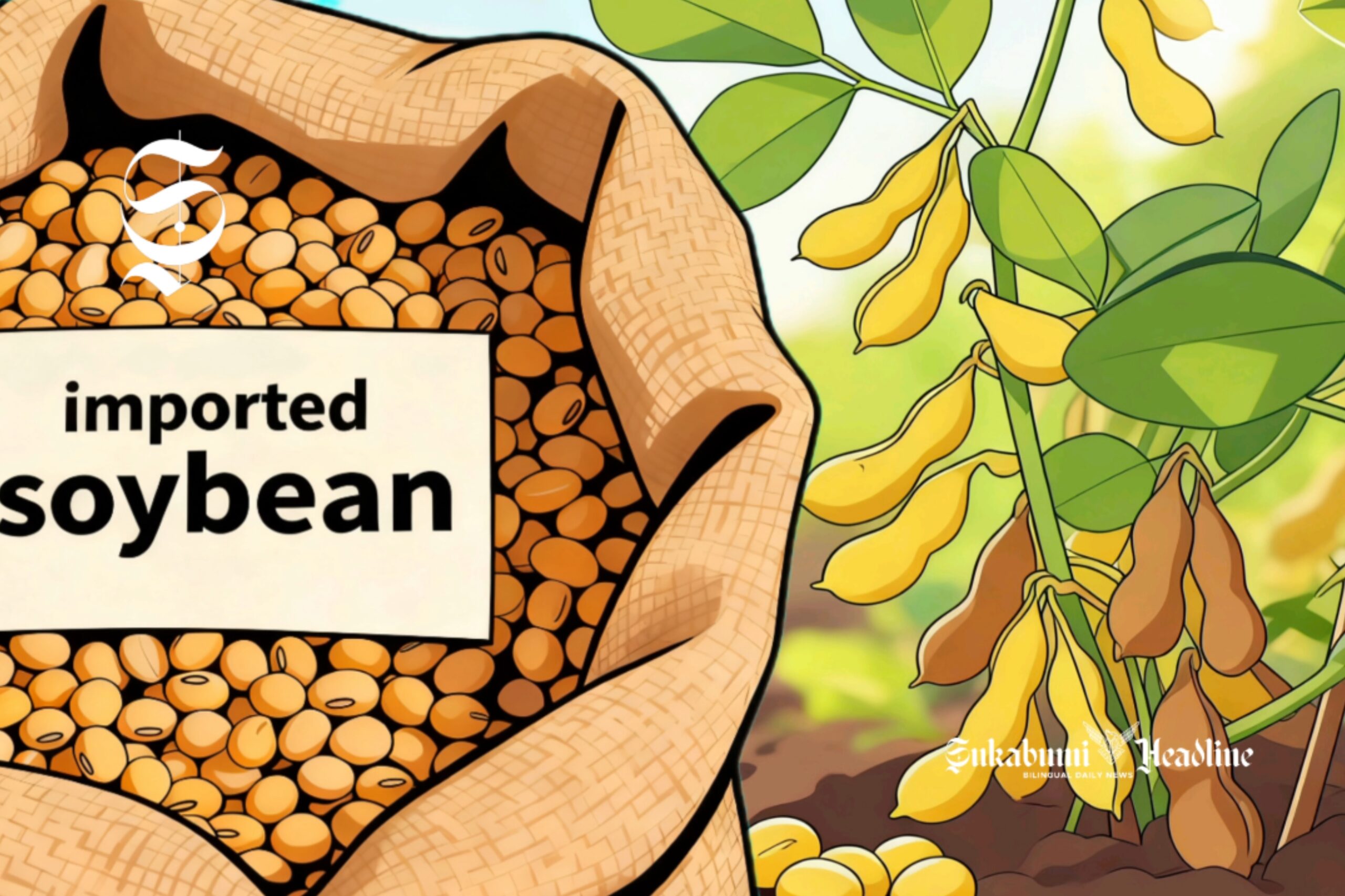 Ilustrasi tanaman kedelai dan kedelai impor - sukabumiheadline.com