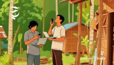 Ilustrasi tidak ada sinyal hp dan internet di kampung - sukabumiheadline.com