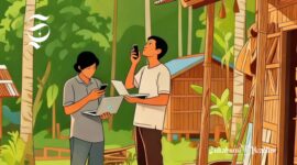 Ilustrasi tidak ada sinyal hp dan internet di kampung - sukabumiheadline.com