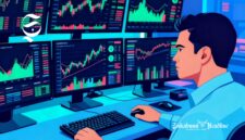 Ilustrasi trader forex sedang mengamati pergerakan candlestick - sukabumiheadline.com