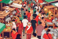 Ilustrasi warga di pasar tradisional - sukabumiheadline.com
