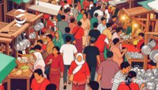 Ilustrasi warga di pasar tradisional - sukabumiheadline.com