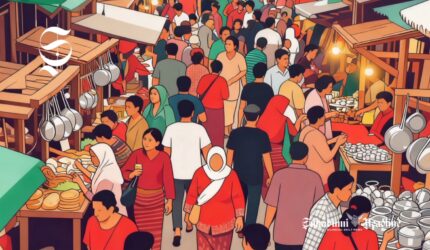 Ilustrasi warga di pasar tradisional - sukabumiheadline.com