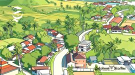 Ilustrasi wilayah Sukabumi tampak dari atas - sukabumiheadline.com