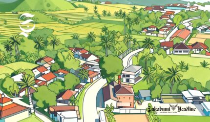 Ilustrasi wilayah Sukabumi tampak dari atas - sukabumiheadline.com