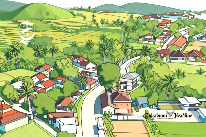 Ilustrasi wilayah Sukabumi tampak dari atas - sukabumiheadline.com