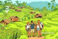 Ilustrasi wisatawan asing sedang mengunjungi desa wisata - sukabumiheadline.com