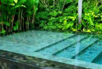 Natural pool dengan lantai batu hijau atau green stone dari Sukabumi - Ist