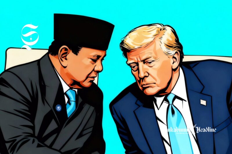 Presiden RI Prabowo Subianto dan Presiden AS Donald Trump - Ilustrasi sukabumiheadlie.com