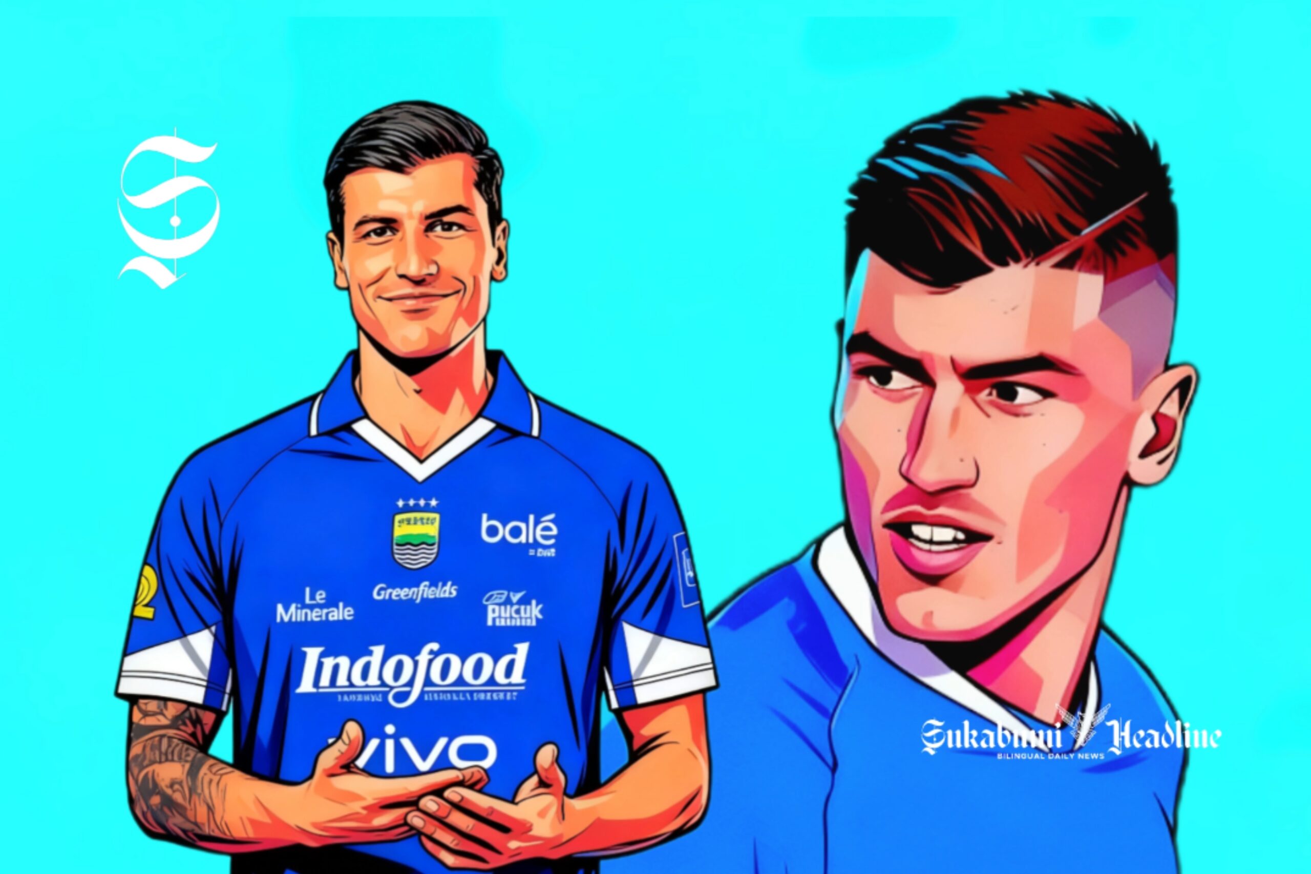 Sergio Castel, striker Persib Bandung - Ilustrasi sukabumiheadline.com