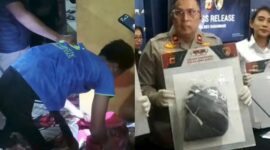 Bilal Ismail Hamdi saat rekonstruksi dan Wakapolres Karawang Kompol Andriyanto saat ekspos kasus - Ist