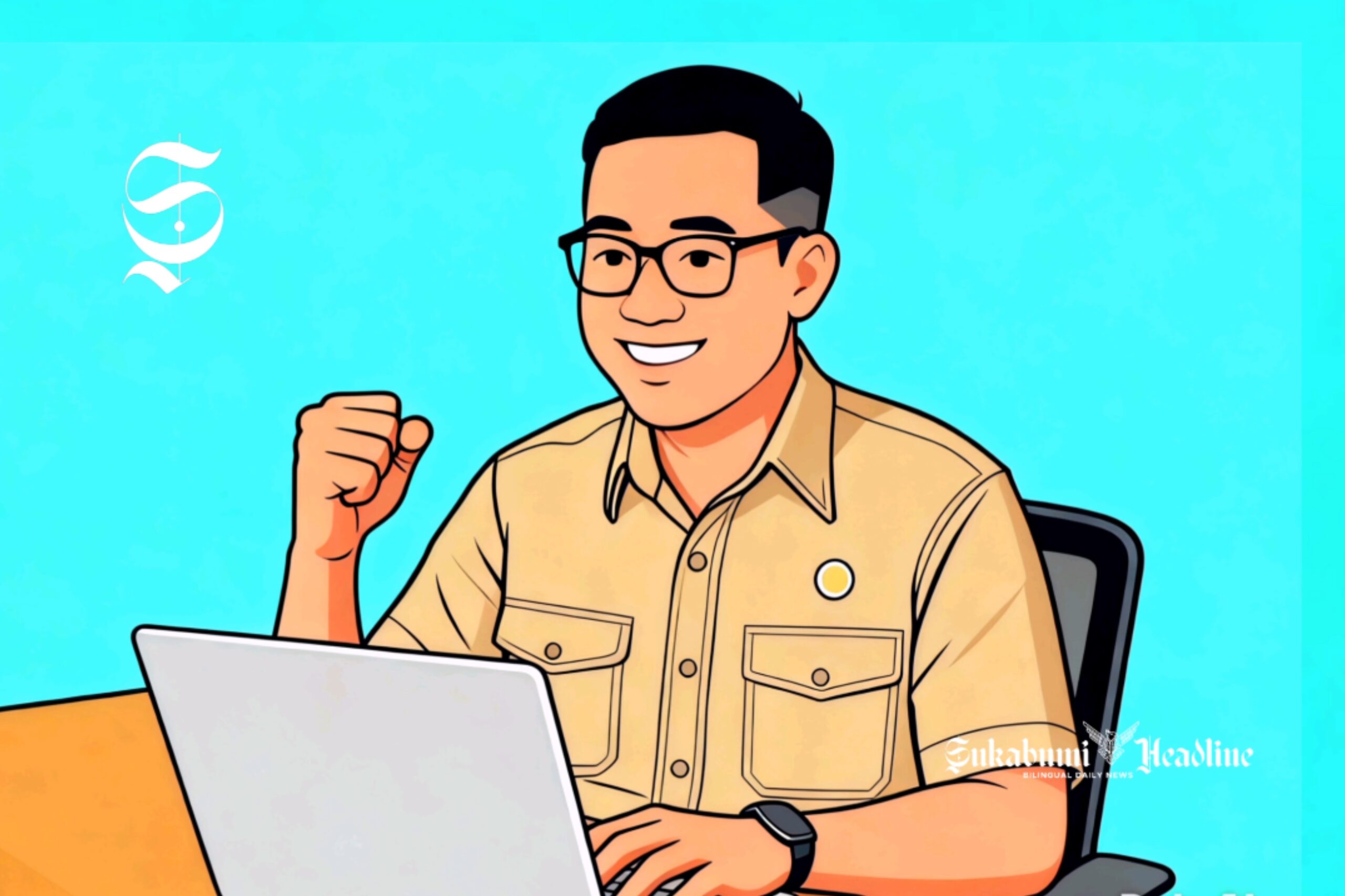 Ilustrasi ASN sedang bekerja - sukabumiheadline.com