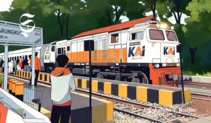 Ilustrasi KA Pangrango - sukabumiheadline.com