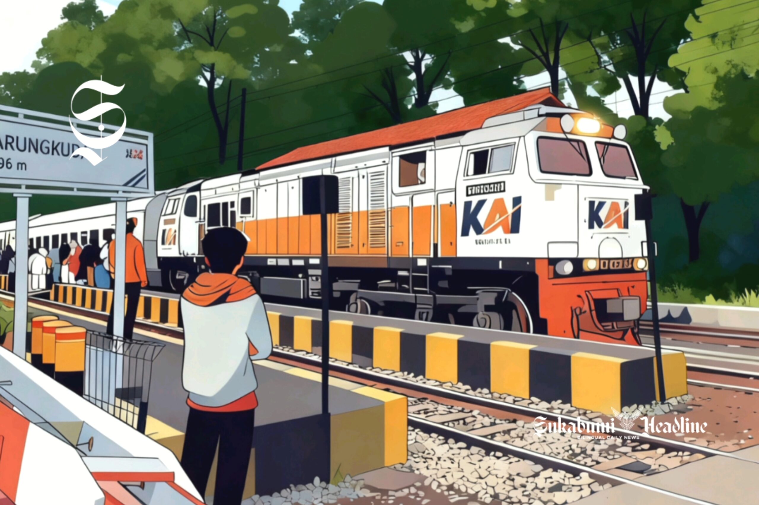 Ilustrasi KA Pangrango - sukabumiheadline.com