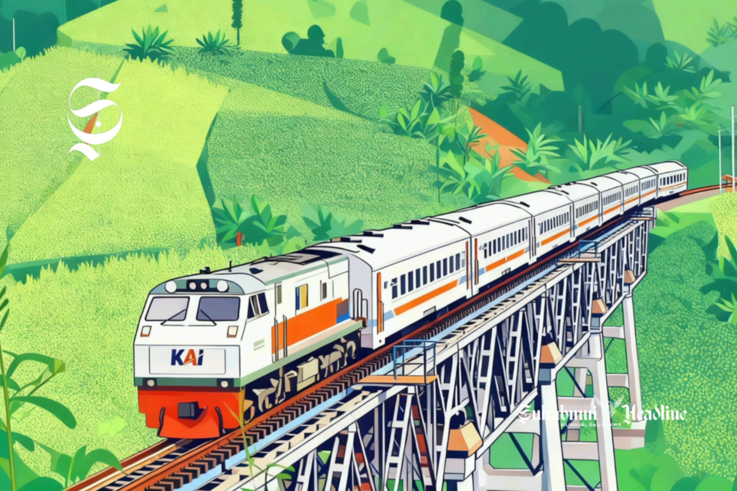 Ilustrasi KA Siliwangi - sukabumiheadline.com