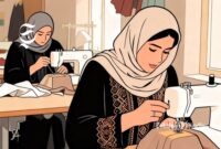 Ilustrasi buruh perempuan di Iran - sukabumiheadline.com