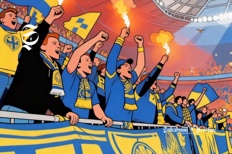 Ilustrasi fans sepak bola - sukabumiheadline.com