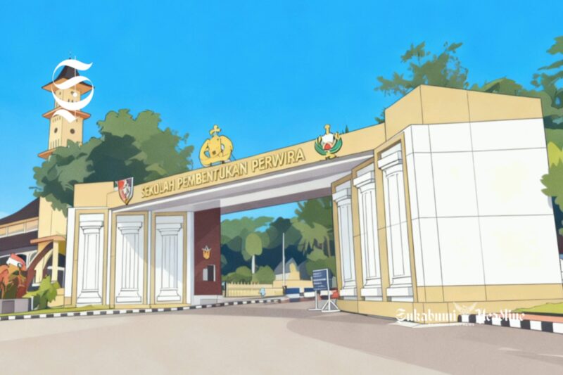 Ilustrasi gerbang Setukpa Lemdiklat Polri Sukabumi - sukabumiheadline.com