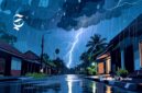 Ilustrasi hujan deras disertai petir - sukabumiheadline.com