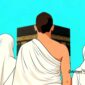 Ilustrasi jemaah haji di depan Kabah - sukabumiheadline.com