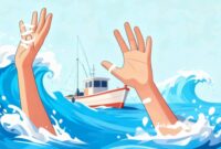 Ilustrasi korban tenggelam di laut - sukabumiheadline.com