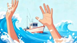 Ilustrasi korban tenggelam di laut - sukabumiheadline.com