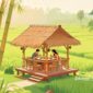 Ilustrasi menyantap hidangan khas Sunda di saung tengah sawah - sukabumiheadline.com