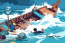 Ilustrasi nelayan tenggelam di laut - sukabumiheadline.com
