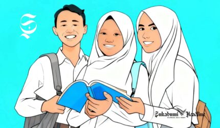 Ilustrasi pelajar SMP, SD, dan SMA - sukabumiheadline.com