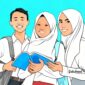 Ilustrasi pelajar SMP, SD, dan SMA - sukabumiheadline.com