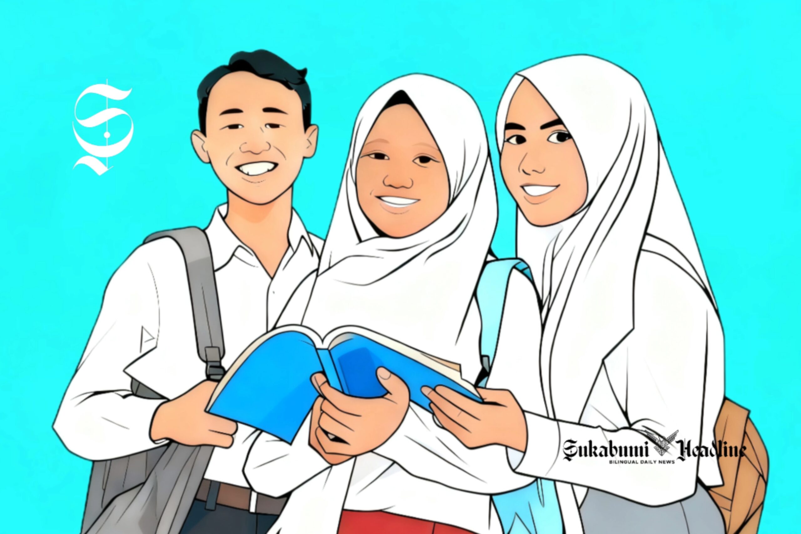 Ilustrasi pelajar SMP, SD, dan SMA - sukabumiheadline.com